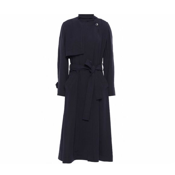 Vince Trench Coat in Navy. - Picture 1 of 13